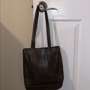 Dark brown genuine coach purse